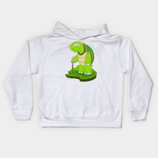 Turle Pensioner Walking stick Kids Hoodie